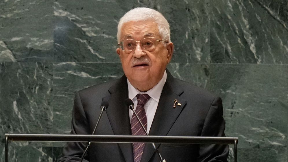 Frank Franklin II/AP יו"ר הרשות הפלסטינית, אבו מאזן, נואם בעצרת הכללית של האו"ם, ארכיון
