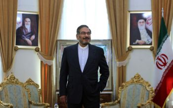 Ali Shamkhani, the secretary of the Supreme National Security Council of Iran, attends a meeting with the diplomatic advisor to the French president in Tehran, Iran, on July 10, 2019.