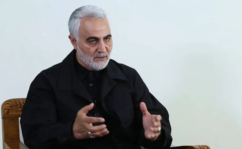 General Qasem Soleimani, commander of Iran's expeditionary Quds force, giving an interview to IRIB TV channel, 1 October 2019.