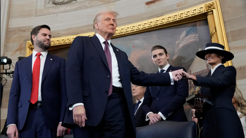 Donald Trump (center) during his inauguration as the 47th president of the United States
