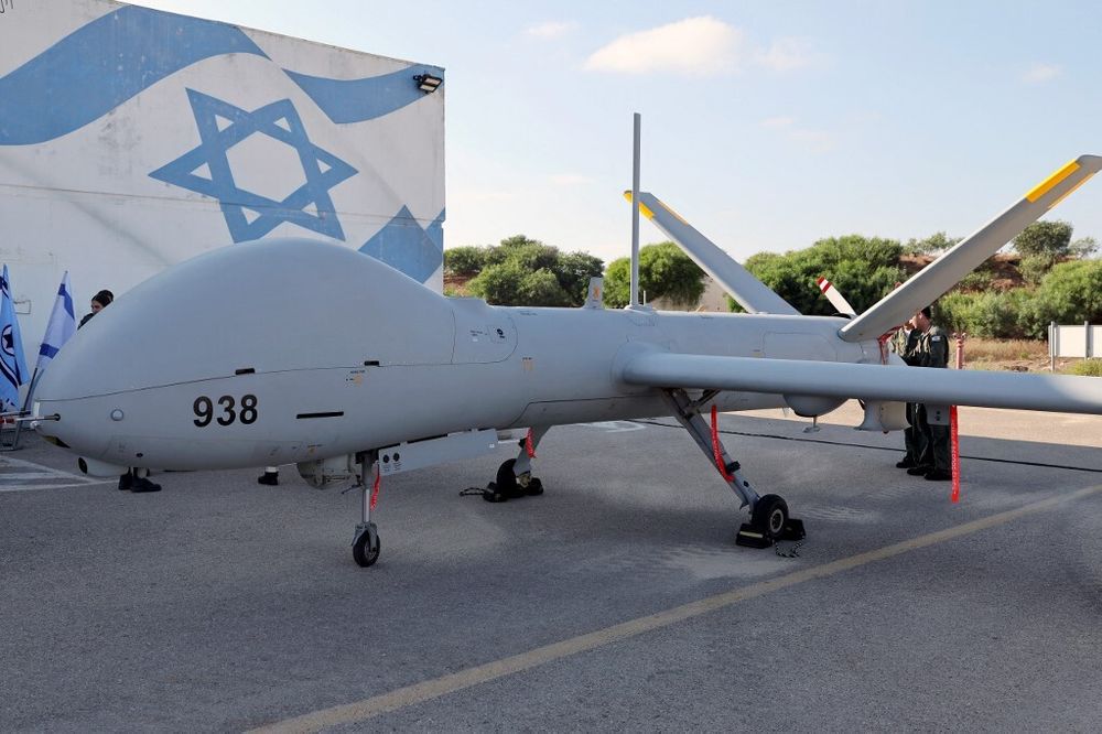 Un drone "Elbit Hermes 900" sur la base aérienne israélienne de Palmachim