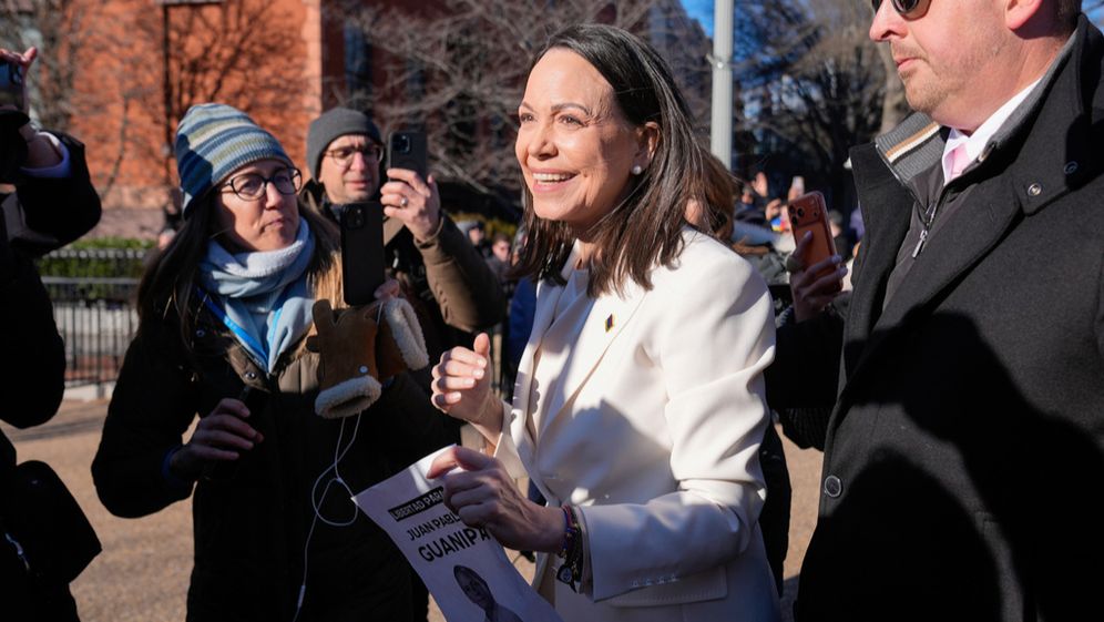 מנהיגת האופוזיציה בוונצואלה, מריה קורינה מצ'אדו, טרם הפגישה עם הנשיא טראמפ, 15.1.26