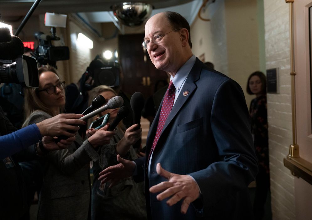 (AP Photo/J. Scott Applewhite) Rep. Brad Sherman, D-Calif., talks to reporters in a basement corridor at the Capitol - Friday, Jan. 4, 2019