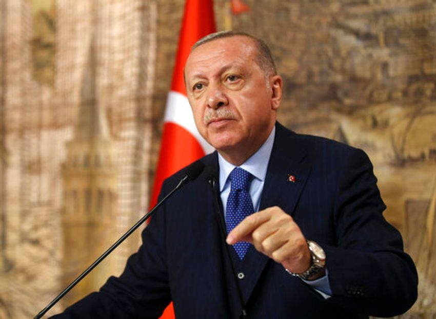 الرئيس التركي رجب طيب أردوغان، في اسطنبول، تركيا، السبت، 29 شباط/فبراير، 2020.