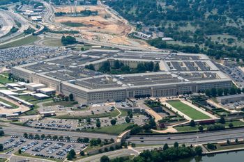 The Pentagon is seen from the air, Wednesday, July 15, 2026, in Washington