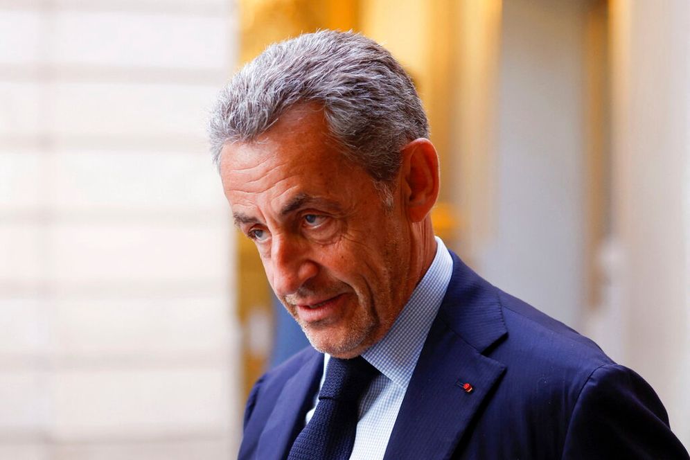 France's former President Nicolas Sarkozy arrives for the inauguration ceremony of French President Emmanuel Macron, at the Elysee palace in Paris, France.