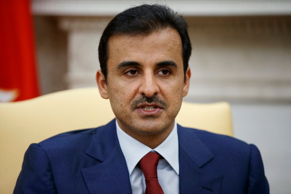 L'émir du Qatar, cheikh Tamim Bin Hamad Al-Thani, s'exprime lors d'une réunion le mardi 9 juillet 2019, à Washington.
