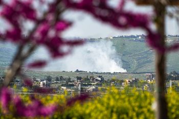 IDF strike in southern Lebanon seen from the border