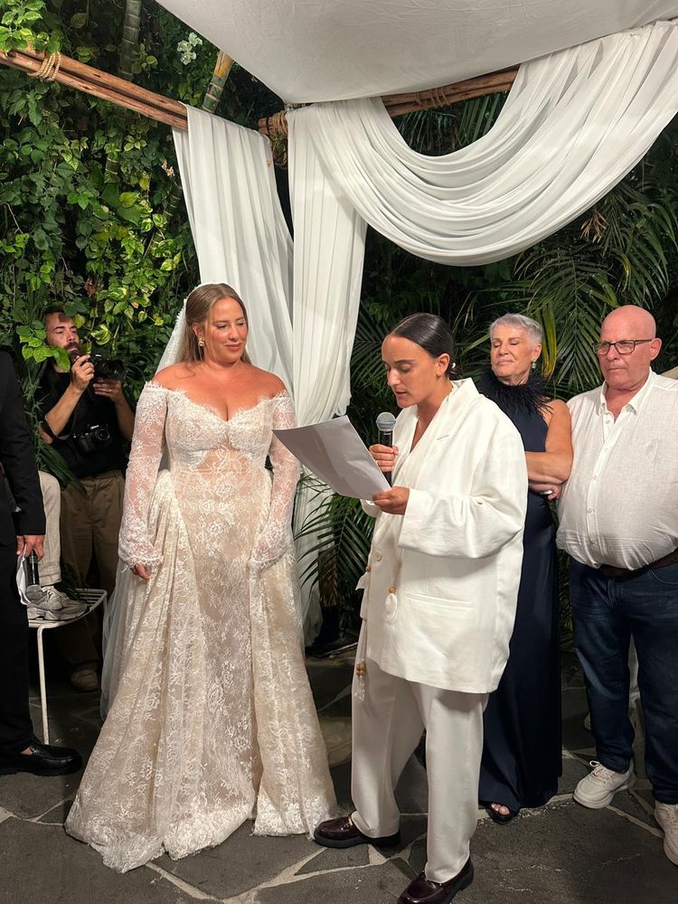 Emily Damari married her partner, Israeli food influencer Danielle “Dani” Amit