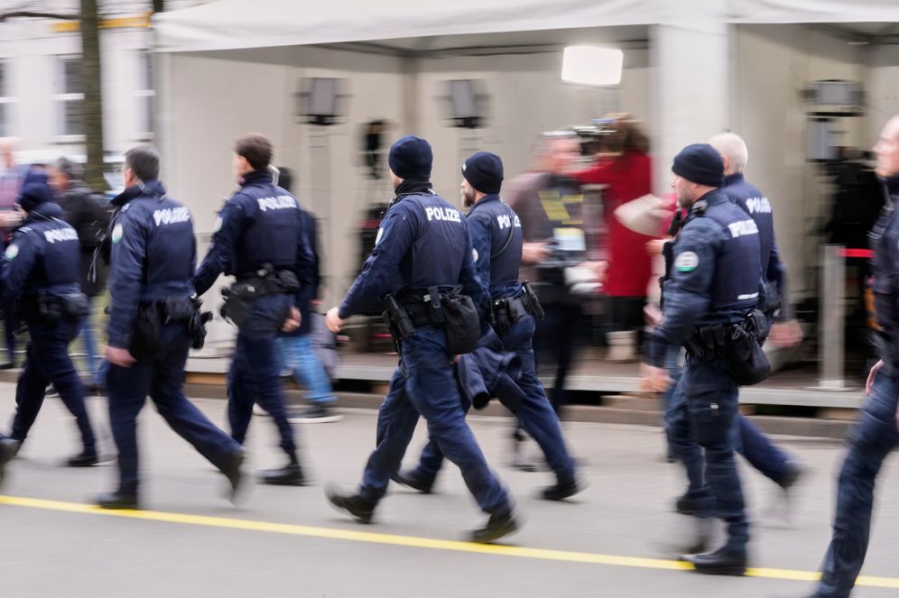 German police officers, archive