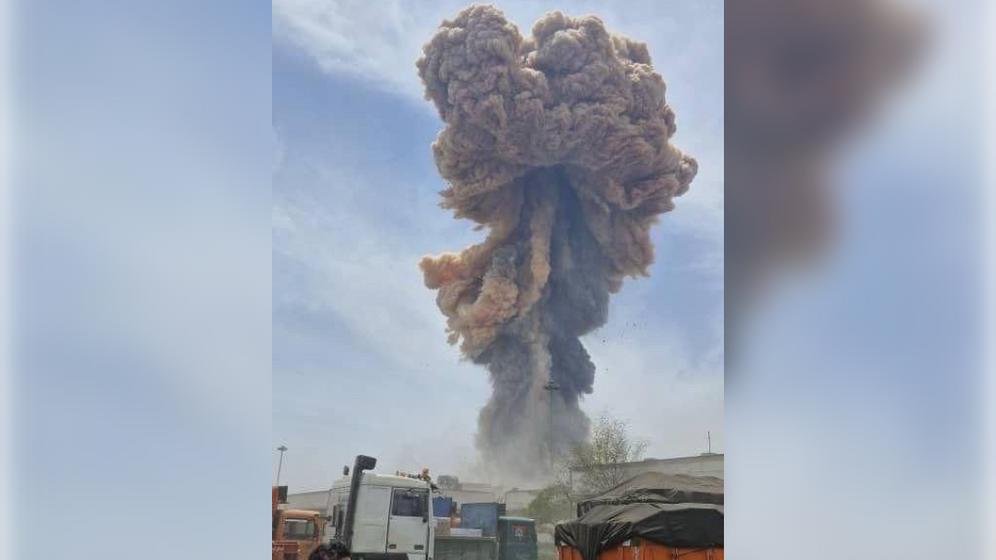 The blast in Bandar Abbas