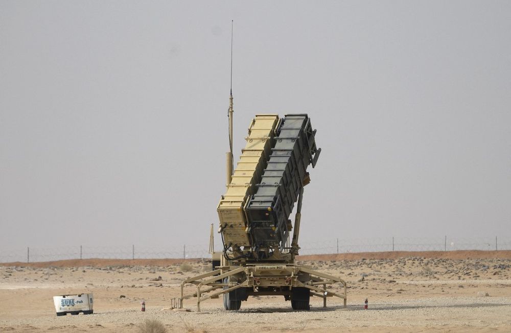 A file photo of a Patriot battery at the Prince Sultan Air Base in Saudi Arabia 

