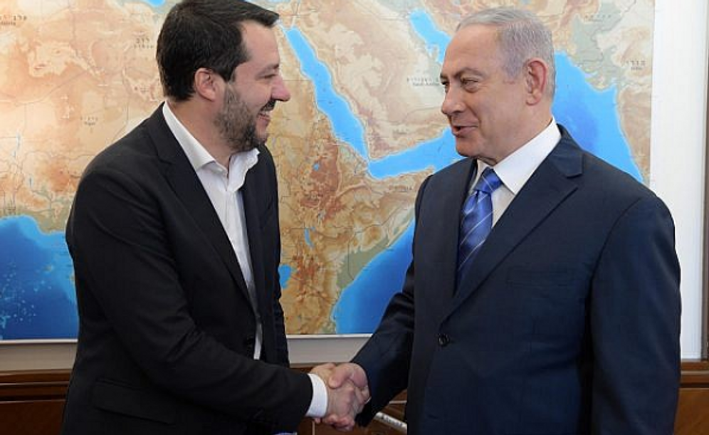 Matteo Salvini et Benyamin Netanyahou, le 12 décembre à Jérusalem