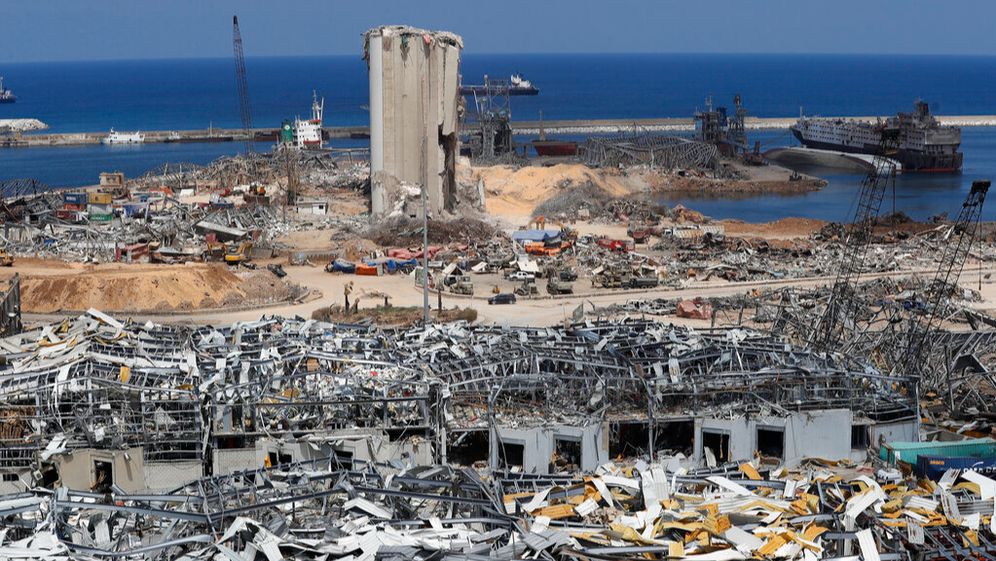 זירת האסון בנמל ביירות, אוגוסט 2020