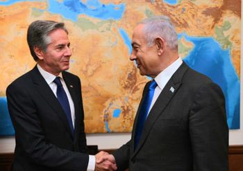 U.S. Secretary of State Antony Blinken meeting with Israeli Prime Minister Benjamin Netanyahu
