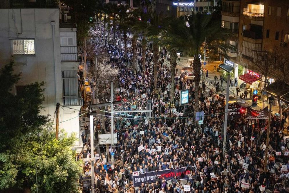 Unprecedented demonstration in the center of Tel Aviv: tens of thousands of people protest against crime in Arab society, January 31, 2026.