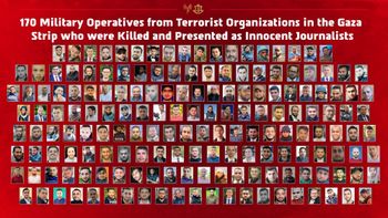 IDF 170 Military Operatives from terrorist organizations in the Gaza Strip who were killed and presented as innocent journalists