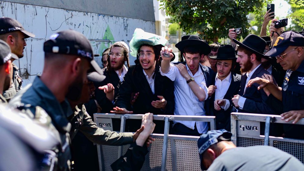 Illustration - Manifestation contre l'enrôlement des ultra-orthodoxes dans l'armée israélienne