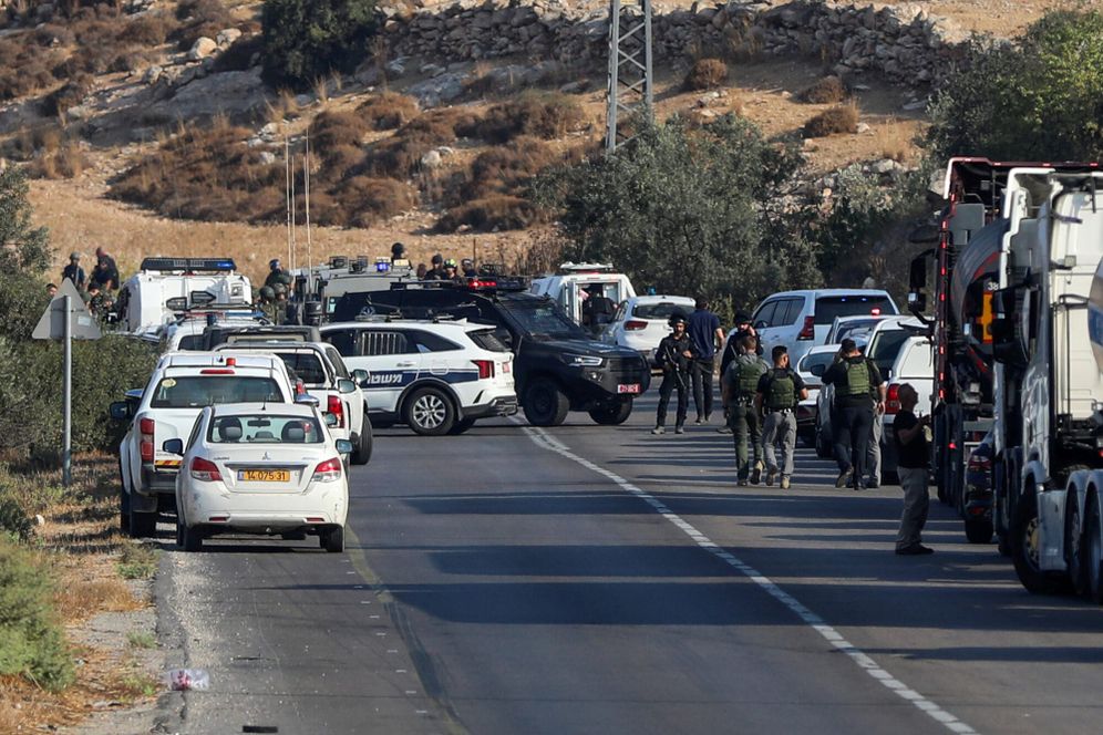  موقع هجوم دهس سيارة على جبل الخليل في الضفة الغربية