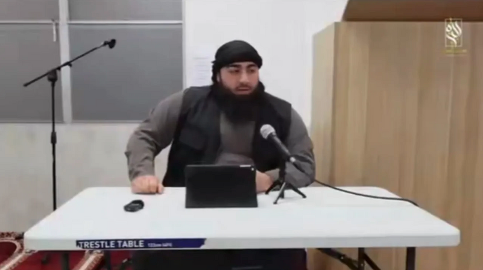(photo credit: SCREENSHOT/VIA SECTION 27A OF THE COPYRIGHT ACT) Muslim preacher Abu Ahmad at the Al Bayyinah Islamic Centre in Springvale.