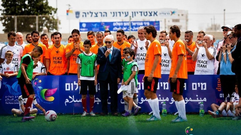 Jewish, Arab, Druze, and Bedouin children&nbsp;unite on the football field in the Peres Center's Mini Mondial