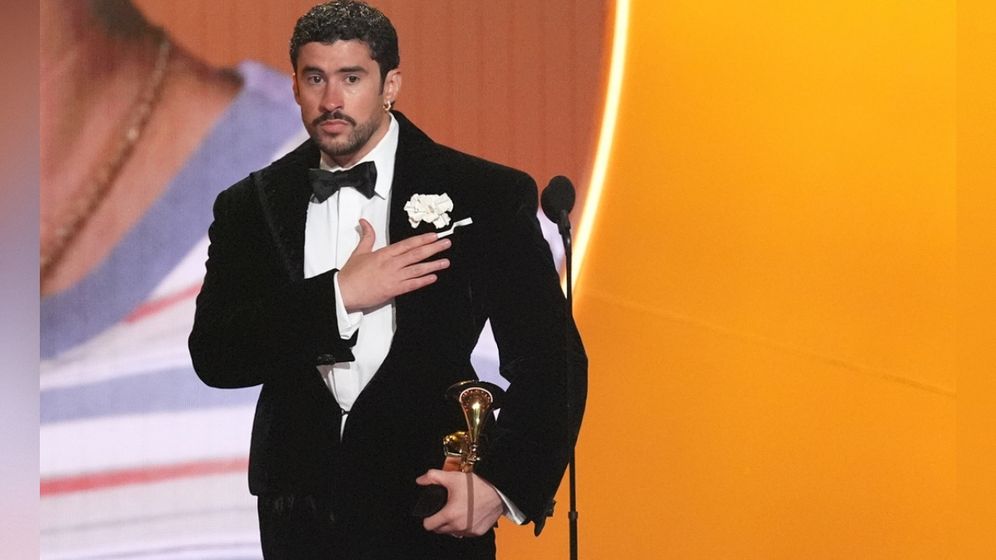 Rapper Bad Bunny at the 2026 Grammy's Ceremony 