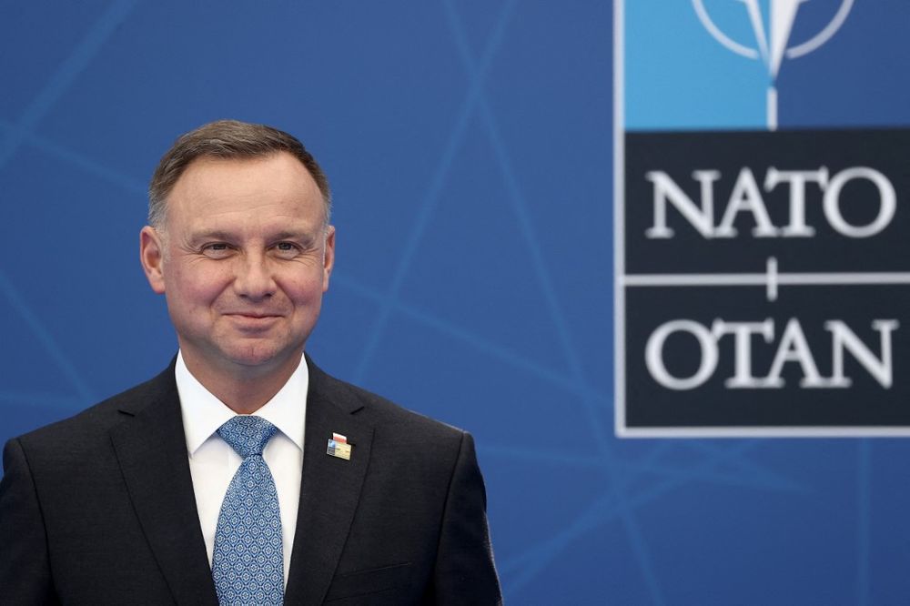 Poland's President Andrzej Duda poses for a photograph during the NATO summit at the North Atlantic Treaty Organization headquarters in Brussels, Belgium, on June 14, 2021.