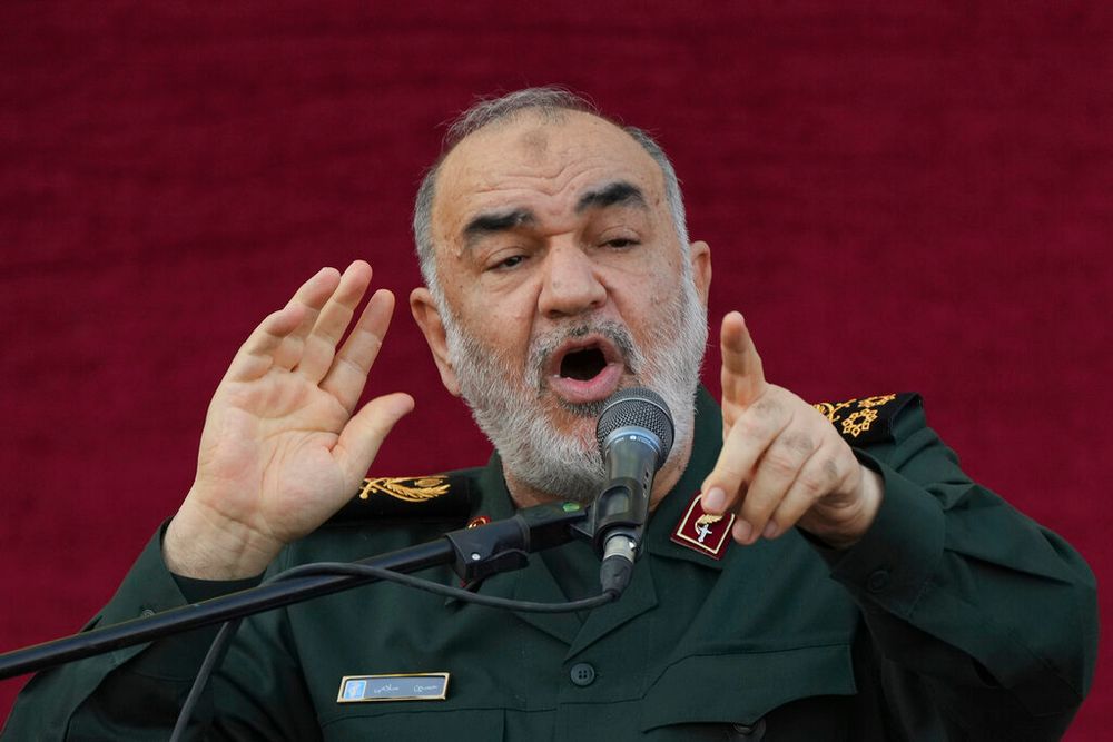 General Hossein Salami, commander of the Iranian Revolutionary Guards, in Tehran, Iran.