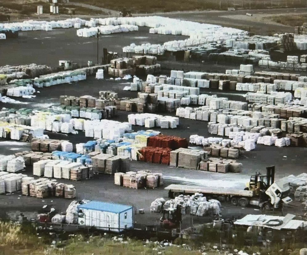 Content of the humanitarian aid trucks on the Gaza side of the Kerem Shalom crossing, waiting to be collected and distributed by UN agencies.