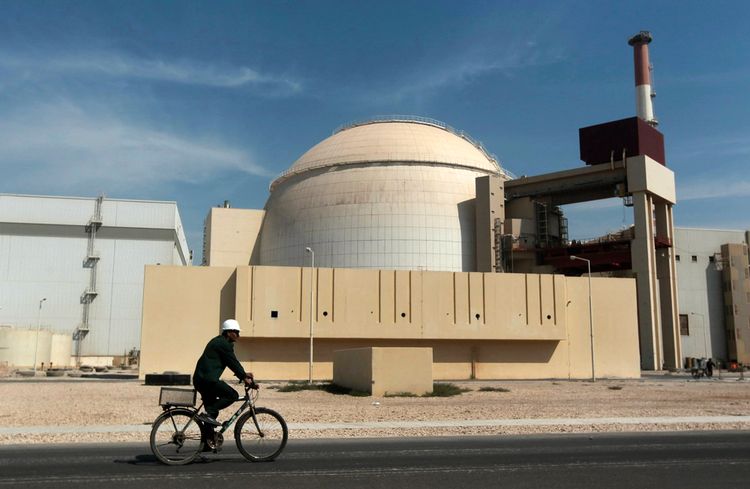Bâtiment du réacteur de la centrale nucléaire de Bouchehr, juste à l'extérieur de la ville méridionale de Bouchehr, le 26 octobre 2010