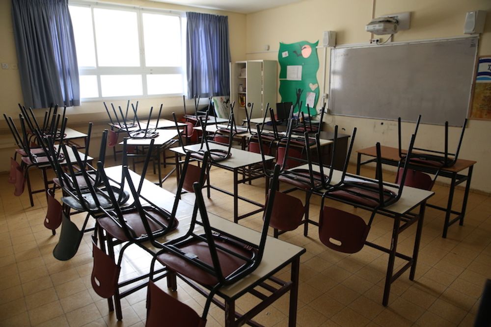 A closed school in the northern Israeli city of Tzfat, March 13, 2020.