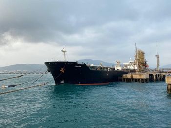 ILLUSTRATIVE: Iranian-flagged oil tanker Fortune docked at the El Palito refinery after its arrival to Puerto Cabello, Venezuela, on May 25, 2020.