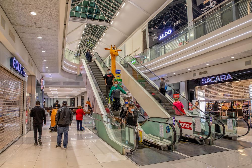 Mall in Rehovot, Israel - March 2020