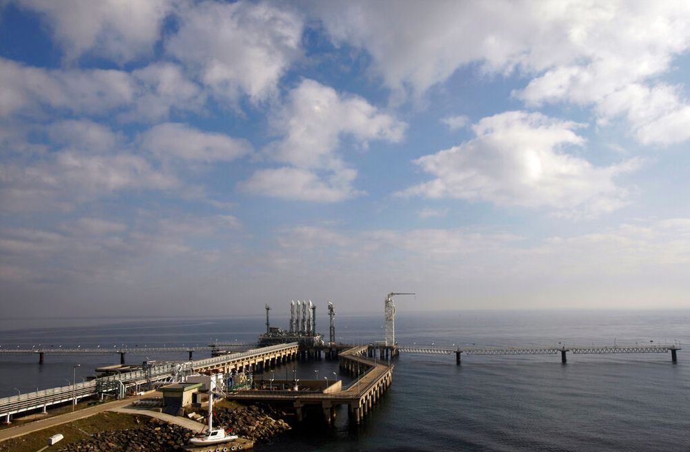 The port of the BOTAS liquefied natural gas (LNG) import terminal, where the tankers bring LNG from Algeria and Nigeria, is seen in Marmara Ereglisi, near western Turkey.