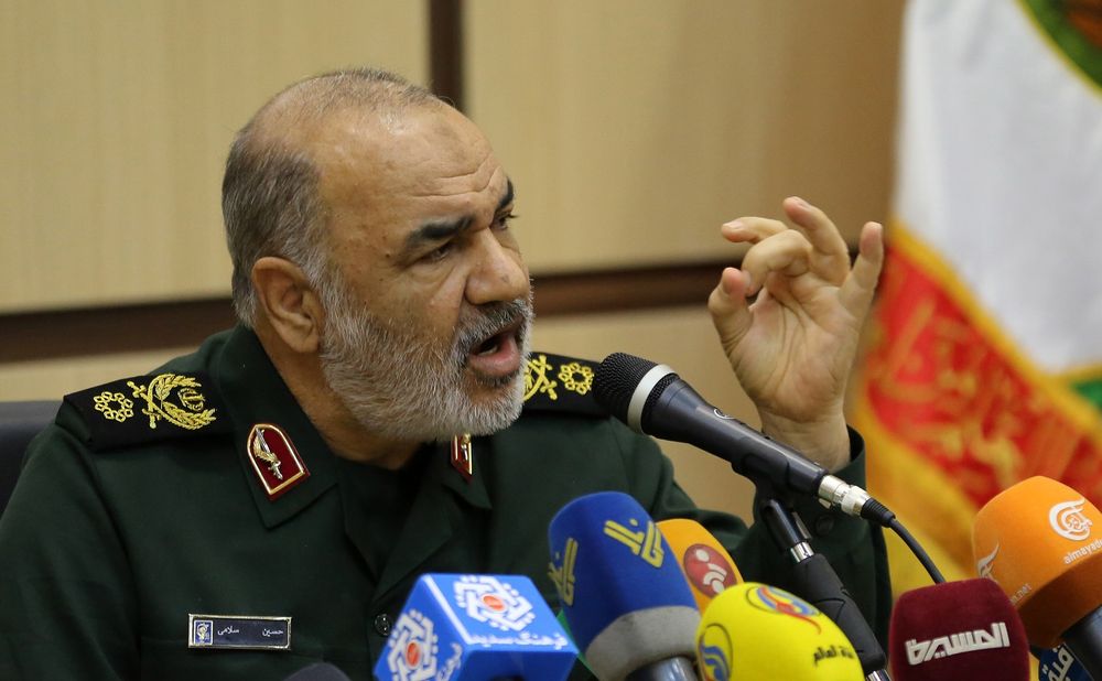 Le général de division Hossein Salami, chef des Gardiens de la révolution, lors d'une conférence sur le quarantième anniversaire de la révolution islamique à Téhéran, le 29 décembre 2018
