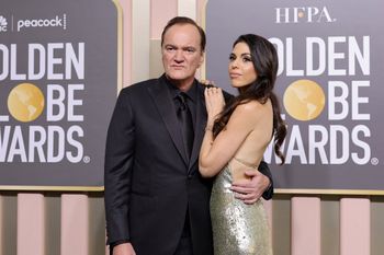 Quentin Tarantino et Daniella Pick à la 80e cérémonie annuelle des Golden Globe Awards au Beverly Hilton le 10 janvier 2023 à Beverly Hills, en Californie, USA