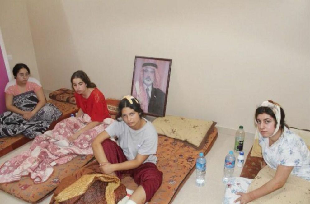 (Left to right) Liri Albag, Agam Berger, Daniella Gilboa, and Karina Ariev in Gazan captivity