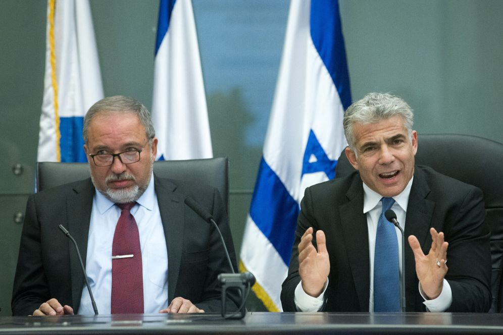 Yair Lapid et Avigdor Lieberman 