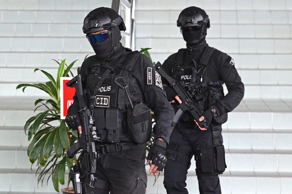 Elite Malaysian police in Kuala Lumpur, Malaysia, on March 11, 2019