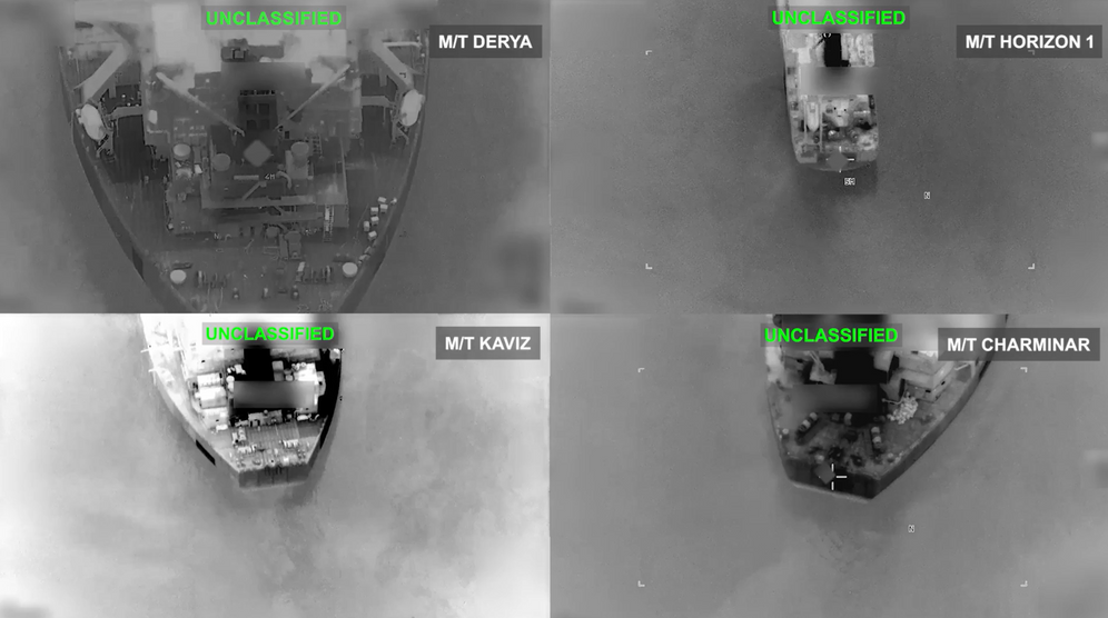 Four Iranian oil tankers being targeted for airstrikes by CENTCOM