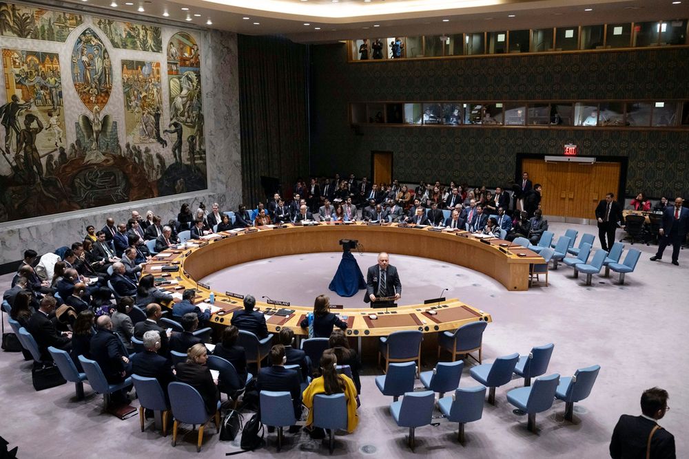 Illustration: Le Conseil de sécurité de l'ONU se réunit au siège des Nations Unies, à New York