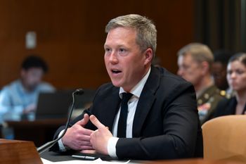 (AP Photo/J. Scott Applewhite) Secretary of the Army Dan Driscoll testifies before the Senate Defense Appropriations Subcommittee on President Donald Trump's funding requests for the Army, at the Capitol in Washington, Tuesday, May 19, 2026.