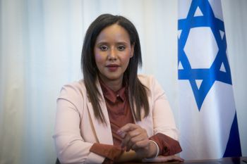 Portrait of Israeli minister of Aliyah and Integration Pnina Tamano-Shata, in Tel Aviv, February 10, 2021.