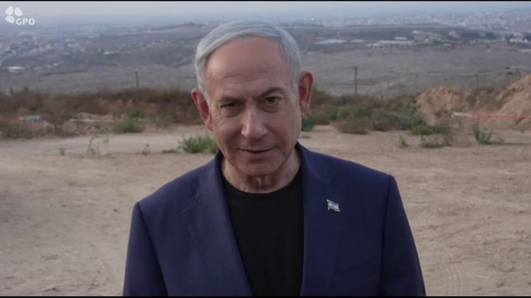Benjamin Netanyahou en visite sur la ligne de démarcation en Samarie, le 13.10.2026