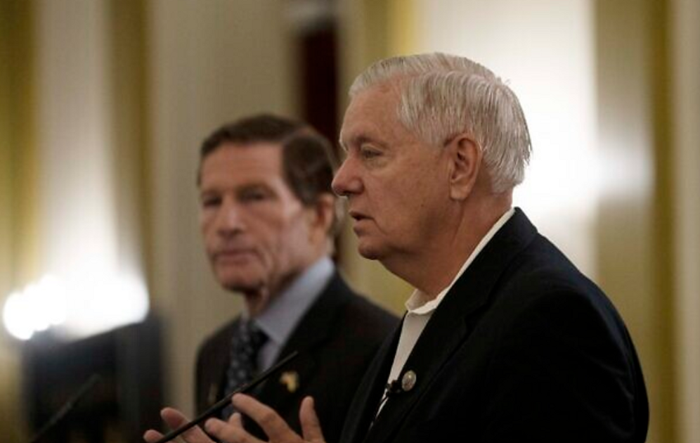 AP Photo/Maya Alleruzzo Richard Blumenthal and Lindsey Graham