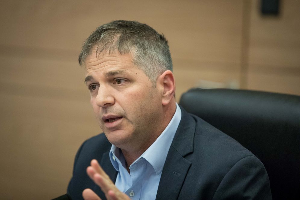 Yoav Kisch, chairman of the Interior Affairs Committee leads an Interior Affairs Committee meeting at the Knesset, the Israeli parliament in Jerusalem, on July 12, 2018.