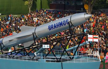 (AP Photo/Gurinder Osan, File) A Brahmos missile is displayed at the Republic Day parade rehearsal in New Delhi, India