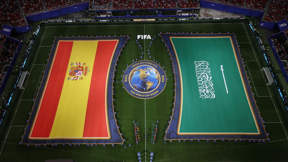 AP Photo/Colin Hubbard مباراة السعودية وإسبانيا في كأس العالم، 21/6/2026