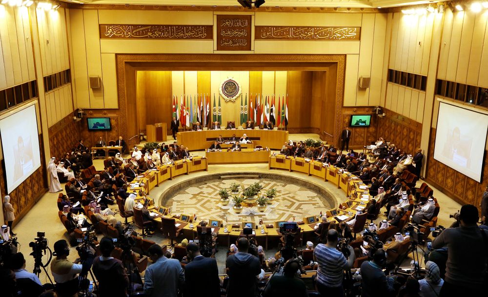 Session extraordinaire des ministres des Affaires étrangères de la Ligue arabe au Caire, en Égypte, le 21 avril 2019