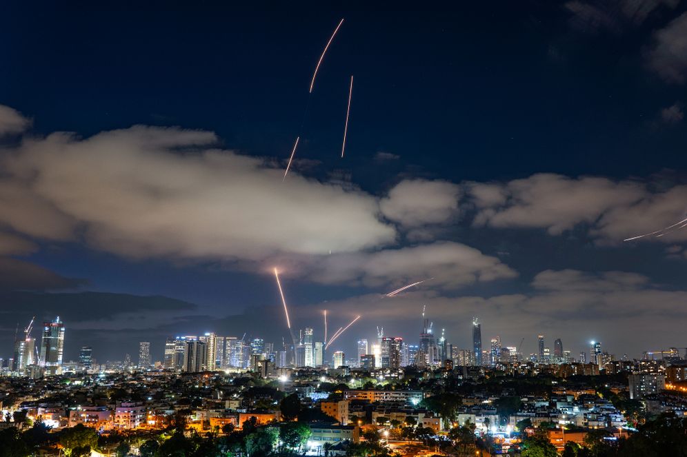 Illustration - Interception de missiles iraniens dans le ciel de Tel-Aviv